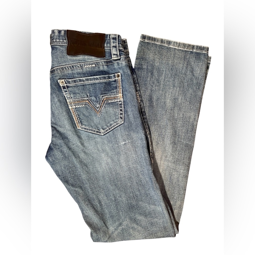 Rock & Roll Denim Revolver Straight Slim Fit Straight Mens Jeans 29x34 - Picture 2 of 10